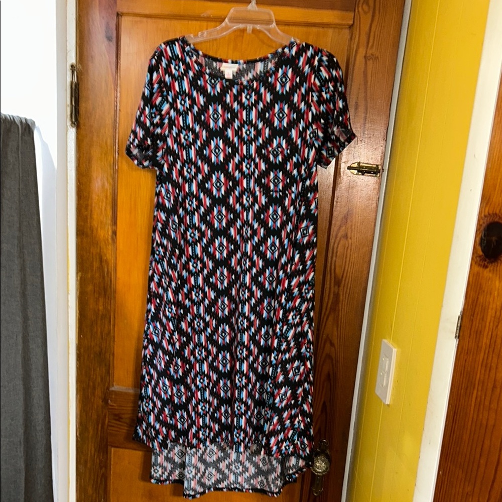 Geometric Patterned Dress - Multicolor